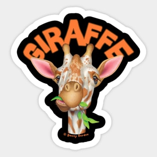 Funny and cute Giraffe tee Sticker